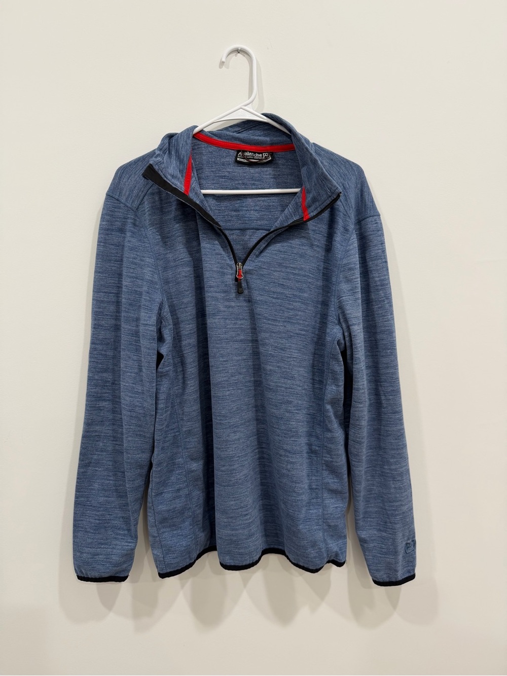 Avalanche Men’s Blue Half-Zip Pullover with Red Trim